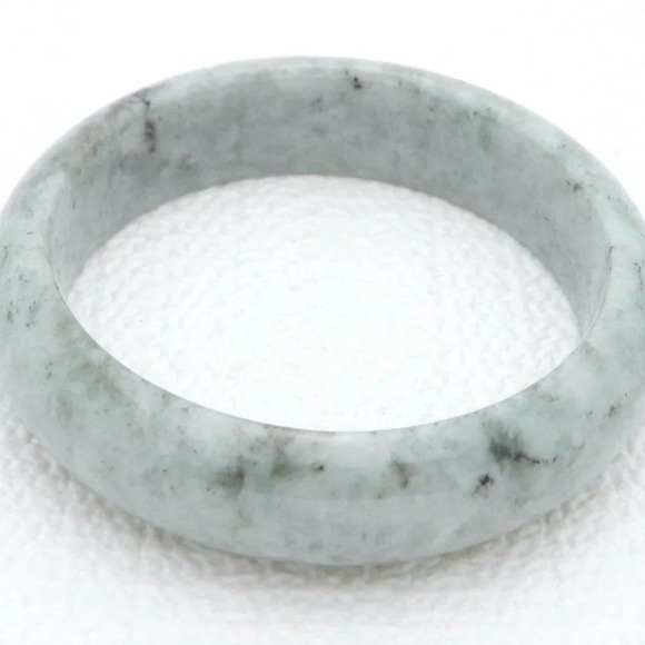 VTG Natural Green Aventurine Stone Polished Bangle - Picture 1 of 4